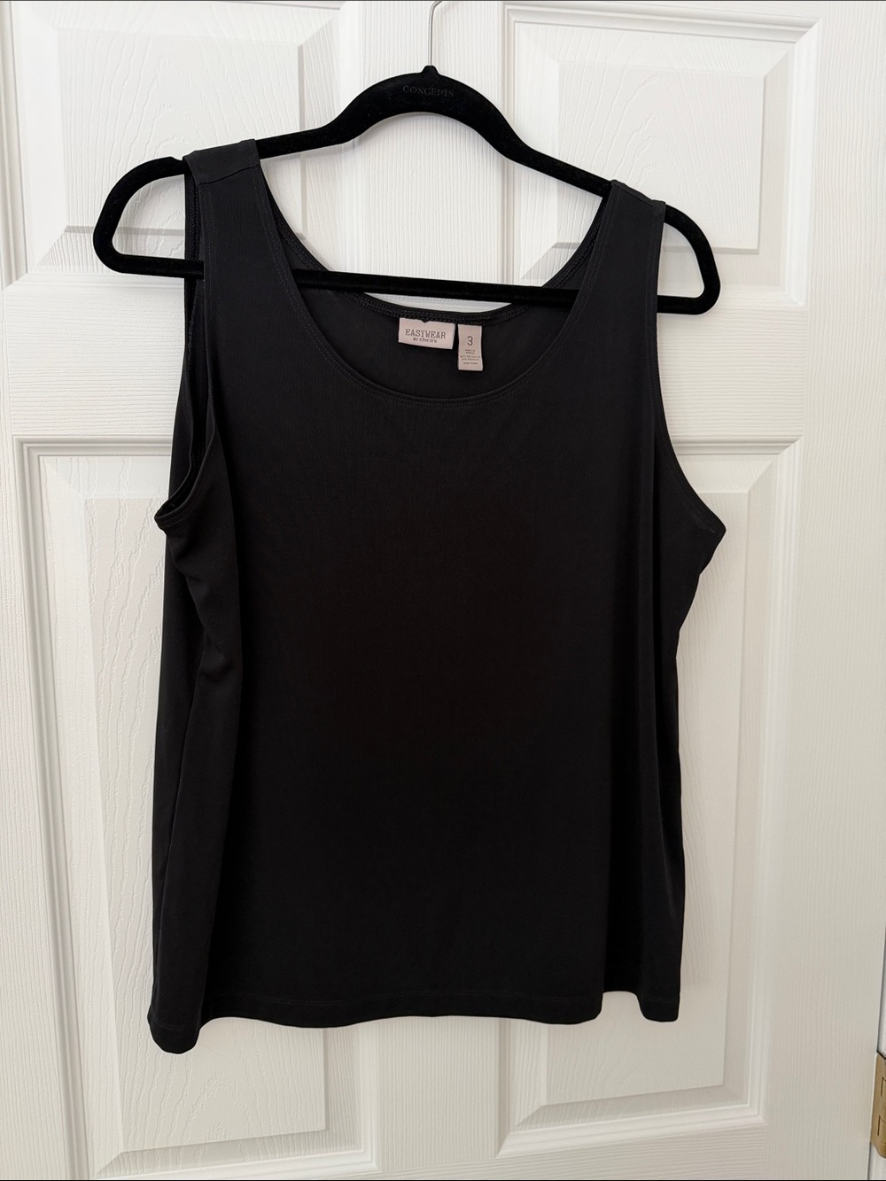 Chicos Black Scoop Neck Tank